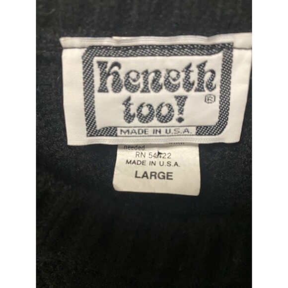 Kenneth Too Black Sweater Vest Size Large - Picture 3 of 3